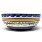 Studio Nova Merlot Serving Bowl Blue Green Yellow Grapes 9”