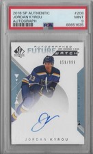 2018-19 Upper Deck SP Authentic Future Watch Auto Jordan Kyrou PSA 9
