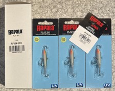 3 Packs Discontinued Rapala Flat Jig 04 GPO 9/16 OZ Full Dealer Box With Tag