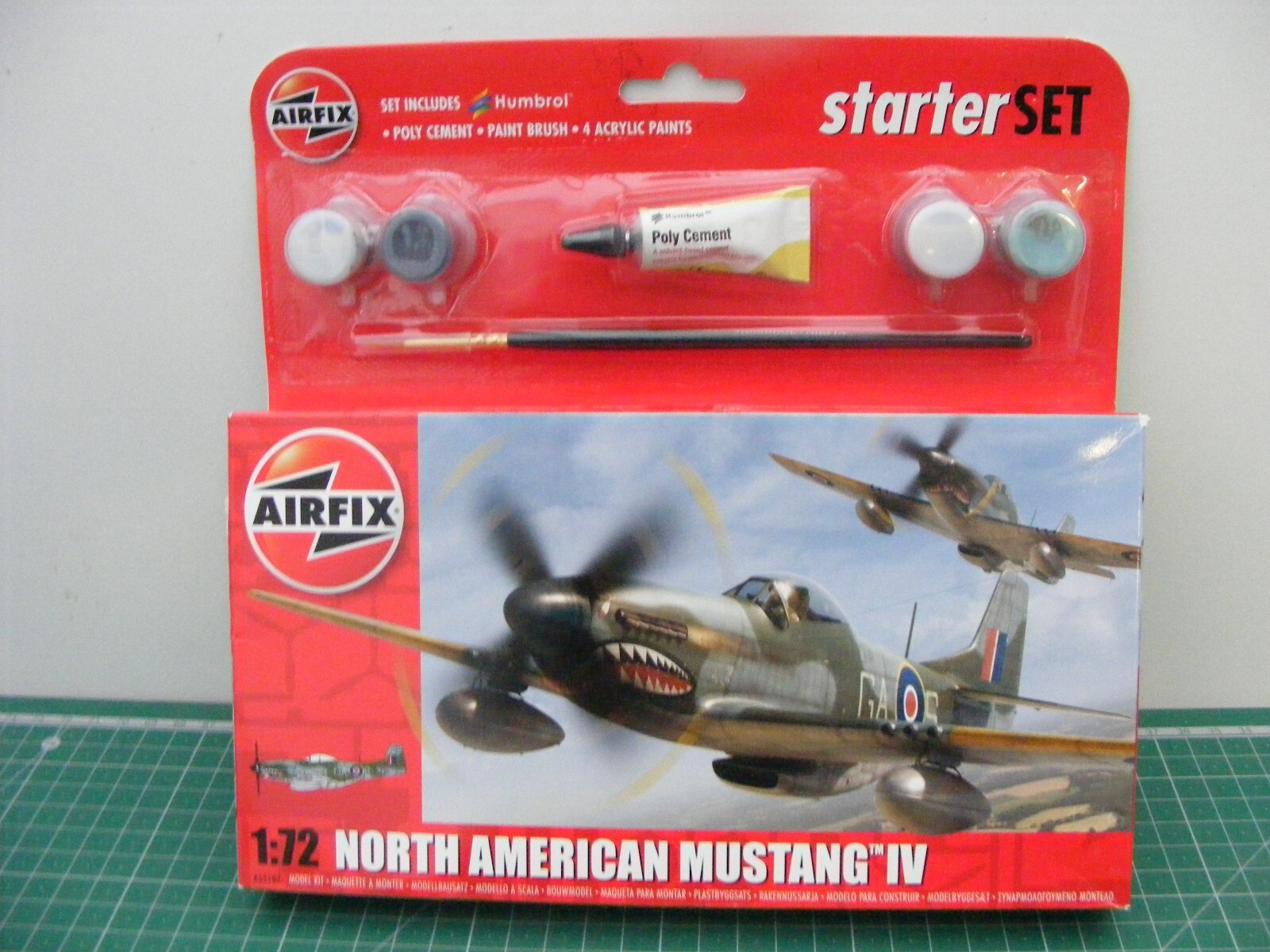 Job Lot 5 Airfix Starter Set Swordfish,Hurricane,Tomahawk,Mustang,Tiger
