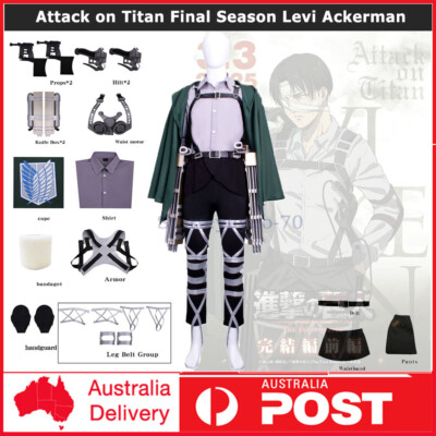 Attack on Titan Final Season Levi Ackerman Cosplay Costume Deluxe