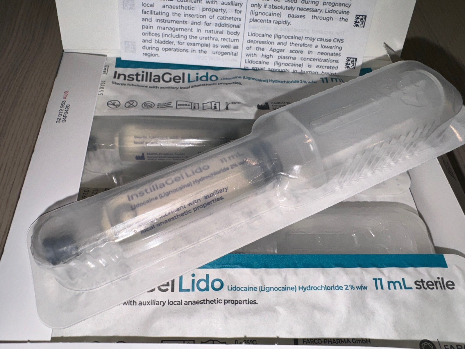 Instillagel Lido (Lignocaine) Hydrochloride Catheter Lubricant 11ml