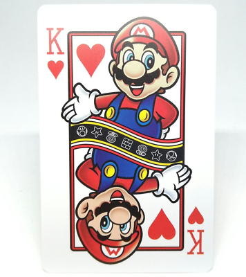 MARIO heart king Super Mario Bros World playing CARD trump CLUB