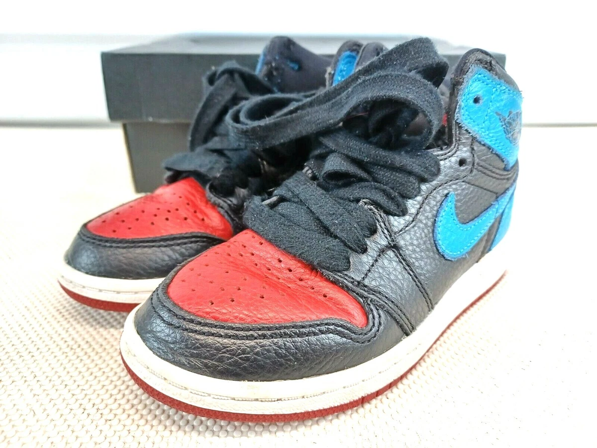 Jordan retro 1 high og black dark powder clearance blue