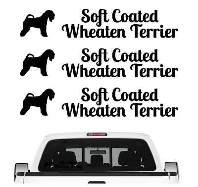 Soft Coated Wheaten Terrier Aufkleber 3er Set Hundeaufkleber Hundemotiv Folie