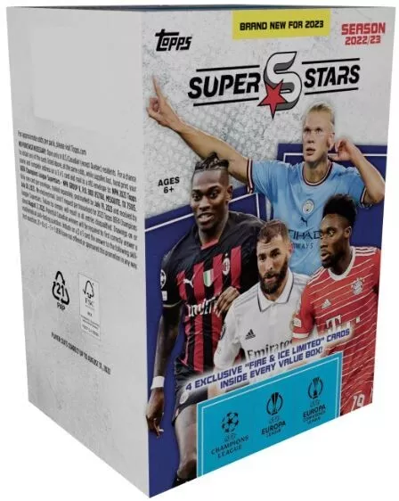 2022-23 Topps UEFA Superstars Soccer Trading Card Value Box