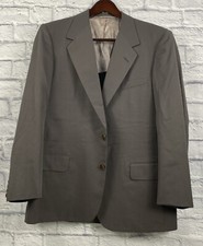Oxxford Clothes Men's Wool Taupe Sport Coat Suit Jacket Sz 42 Regular