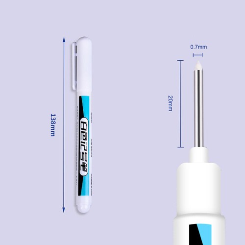 3Pcs 0.7mm White Permanent Paint Marker Pen for Wood Rock Plastic Metal Glass - Bild 11 von 12