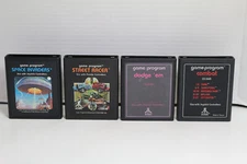 Atari 2600 Lot of 4 Space Invaders Street Racer, Dodge 'em Combat TESTED WORKING