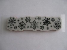 NEW CLING BORDER RUBBER STAMP SNOWFLAKES Christmas Winter