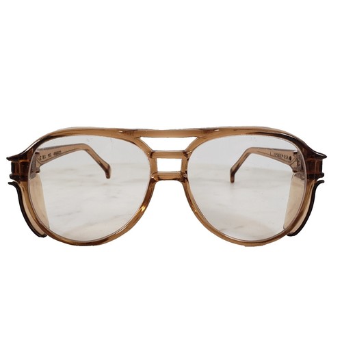 Vtg 60s American Optical AO Flexfit Z87 6M 48P Grey Translucent