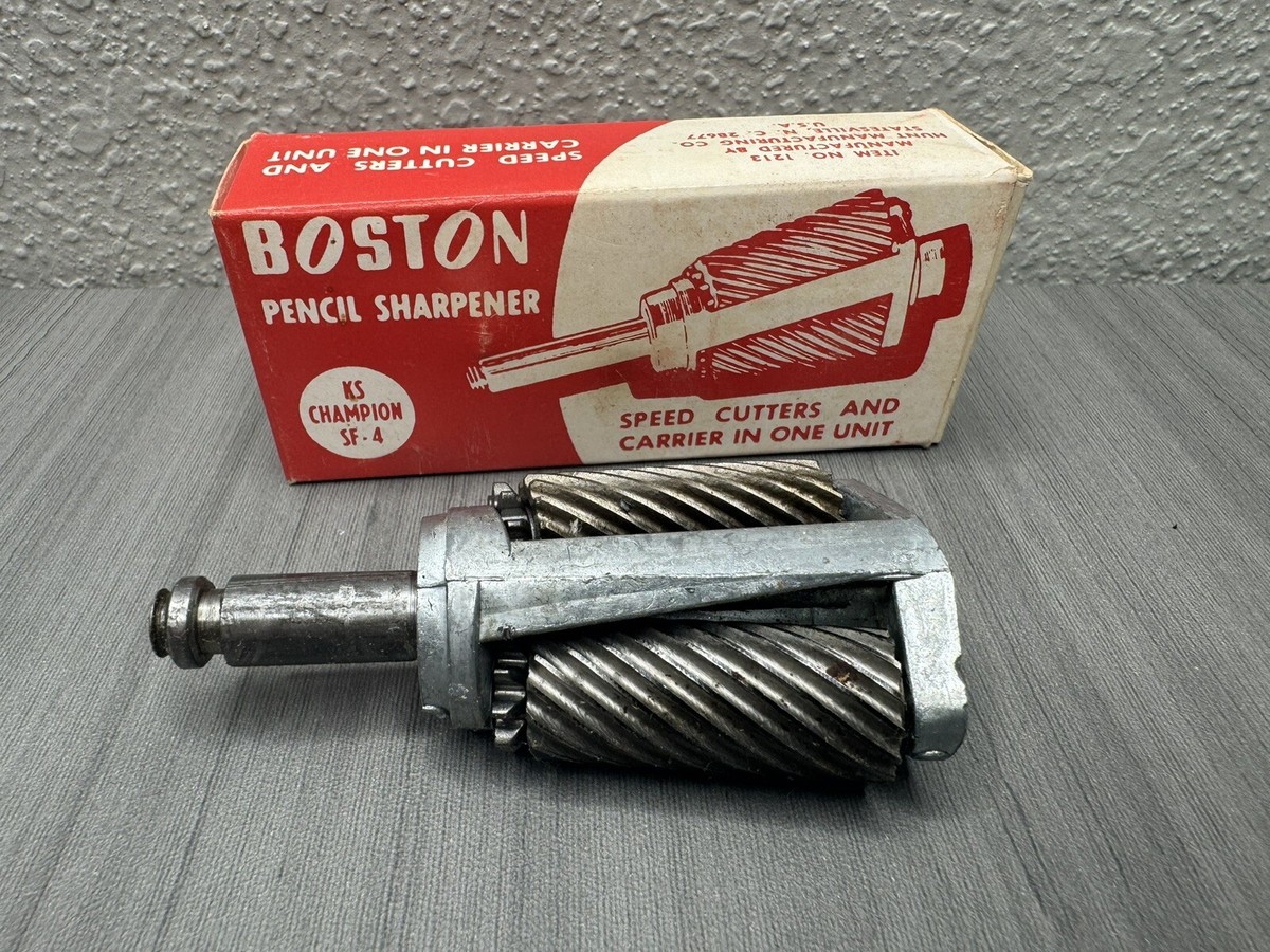 Vtg NEW Boston Pencil Sharpener KS Champion SF-4 Speed Vtg NEW Boston Pencil Sharpener KS Champion SF-4 Speed