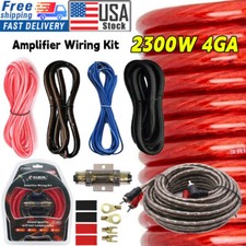 4 Gauge Car Audio Cable Kit Amplifier Install Amp RCA Subwoofer Sub Wiring 2300W