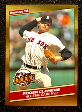 1986 Donruss Highlights Roger Clemens #26 Baseball All-Star MVP Boston Red Sox