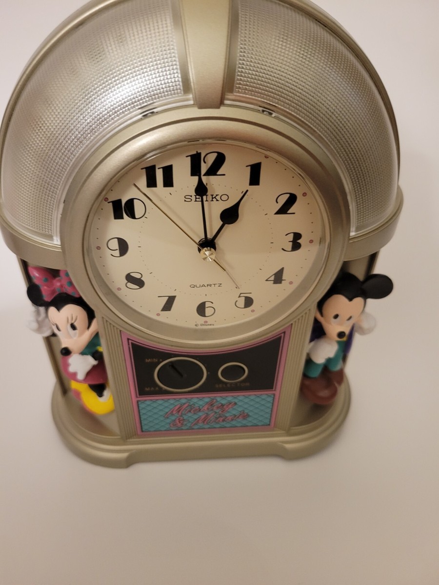 Seiko Disney Retro Mickey & Minnie Mouse Alarm Clock | eBay