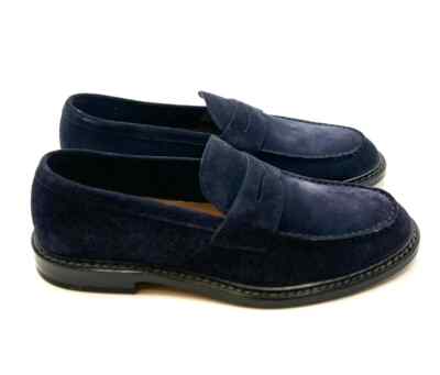 Penny Doucal's Herren Halbschuh aus blauem Wildleder, Lederboden Art. 2405
