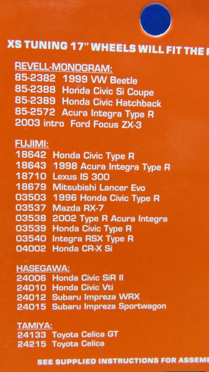 1/24 XS TUNING WHEELS 2 SETS street FOR REVELL FUJIMI HASEGAWA