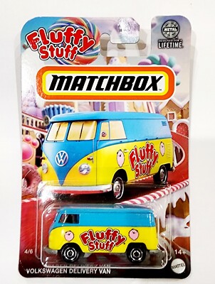 Matchbox Volkswagen Delivery Van Fluffy Stuff * CANDY Sweet Rides VW BUS