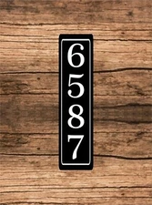 Personalized Home Address Sign Aluminum 3" x 12" Custom House Number Plaque