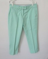 Tommy Hilfiger aqua cotton blend mid rise ankle pants Sz 10 