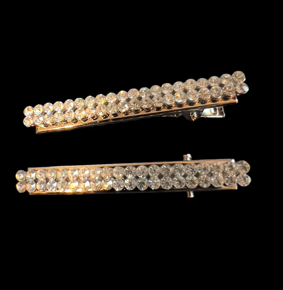 Peine y clips para el cabello de diamantes de imitación tono plateado para boda graduación Año Nuevo Dama de honor Foto 4 de 4