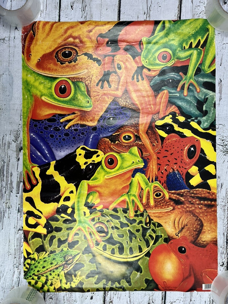 Vintage Alban Graphics Exotic Frogs & Toads Gasoir Environmental