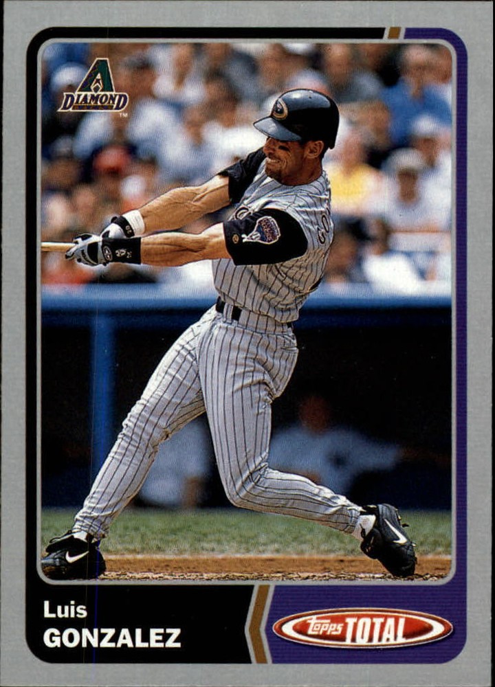 2003 Topps Total Silver Arizona Diamondbacks Baseball Card #630 Luis Gonzalez