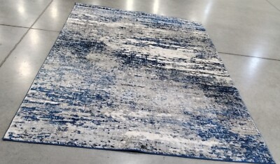 DARK BLUE / GREY 6'-7'' X 9' Broken Thread Rug Reduced Price 1172747817 EVK272L-6