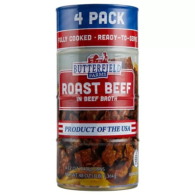 Butterfield Farms Roast Beef in Beef Broth (12 oz., 4 pk.) Great Price
