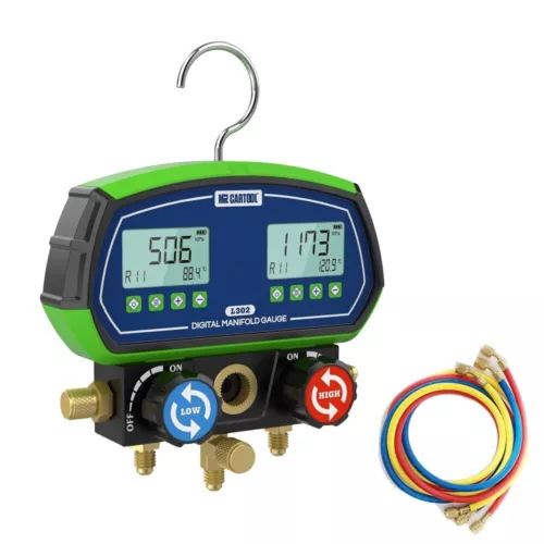 L302 Refrigeration Digital Manifold Gauge HVAC Vacuum Pressure Leakage Temp Test