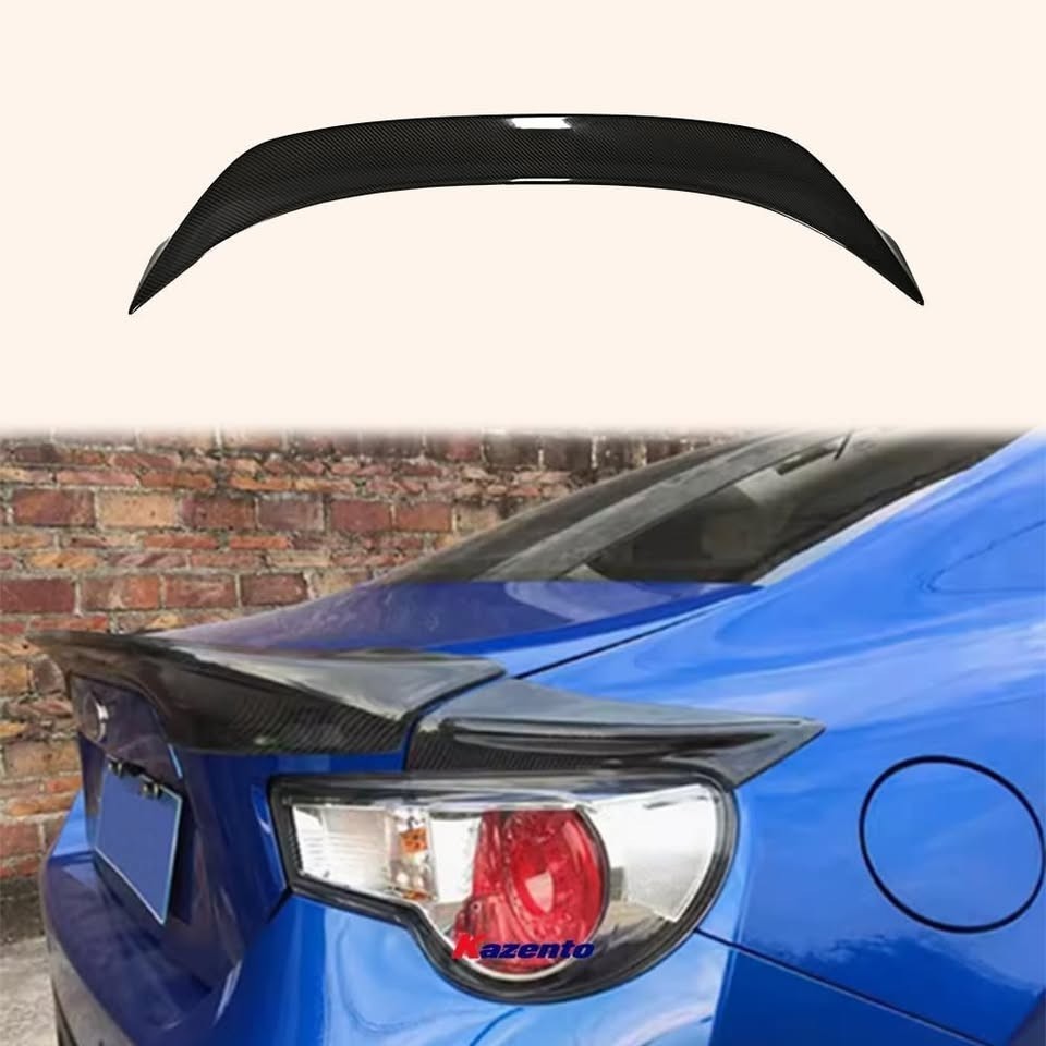 GT86 BRZ TRDスタイル リアスポイラー カーボン調 ブラック GT86 13-20 BRZ TRD-Style GLOSSY BLACK Toyota Rear Trunk Bumper