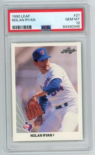 1990 Leaf #21 Nolan Ryan Texas Rangers HOF PSA 10 Gem Mint