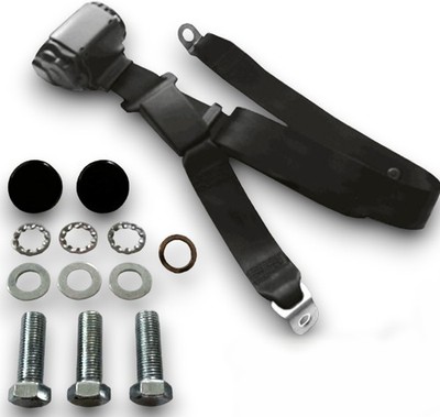 Three-point Rear Seat Belt 50cm Buckle Black for Jaguar E-Type XK