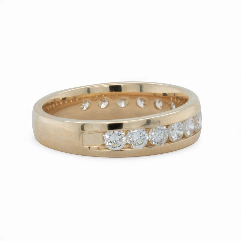 14k Yellow Gold Diamond Channel Set Band 1.12ct G-H SI2 4.6g Ring Size 7.25 - Image 3 of 4