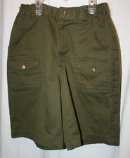 Vintage Boy Scouts of America Official Uniform 27" Shorts Olive Green Size 14