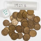 1927-S Lincoln Wheat Penny Roll of 50 Coins Good-Very Fine (G-VF)