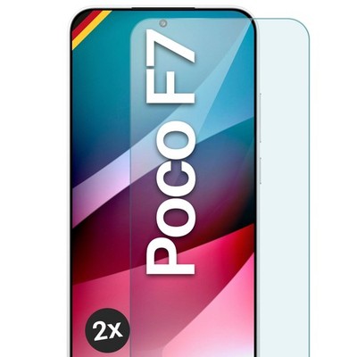 2x Echt Glas für Xiaomi Poco F7 Panzerfolie HD Hartglas Premium Displayschutz