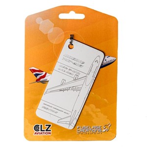 British Airways Boeing 747-400 G-CIVL Aircraft Skin Tag Fuselage Creations WHITE