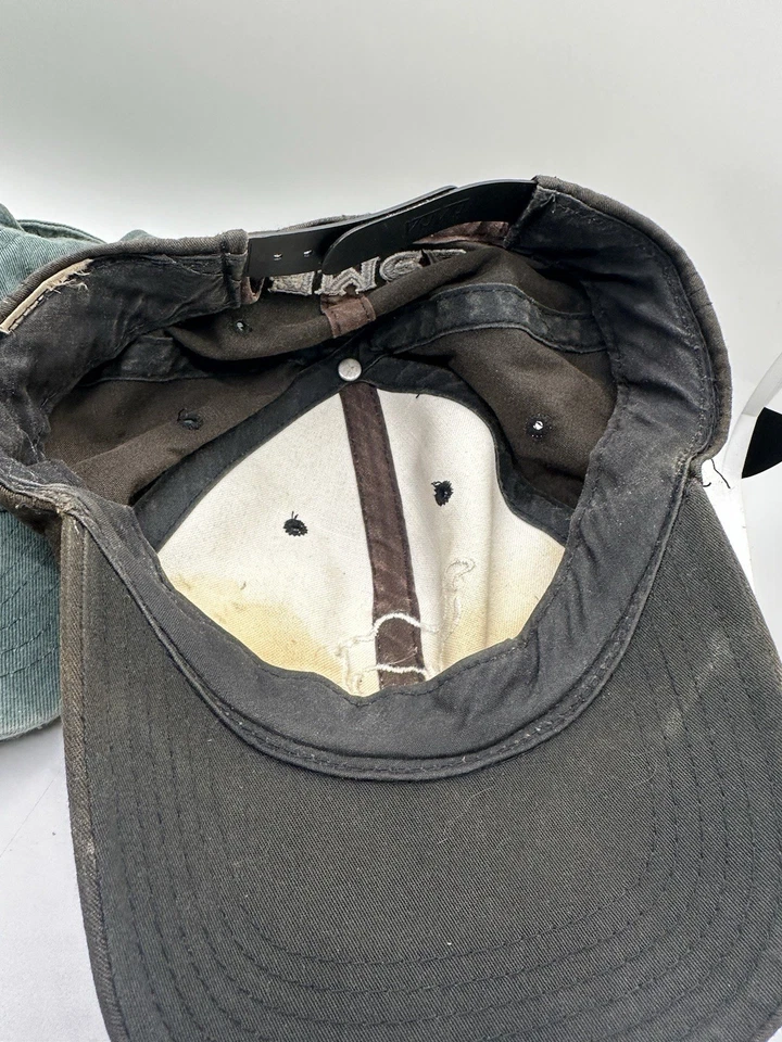 LOTE de 2 gorras de tabaco vintage con correa trasera bordada Camel Joe años 90 Foto 4 de 4