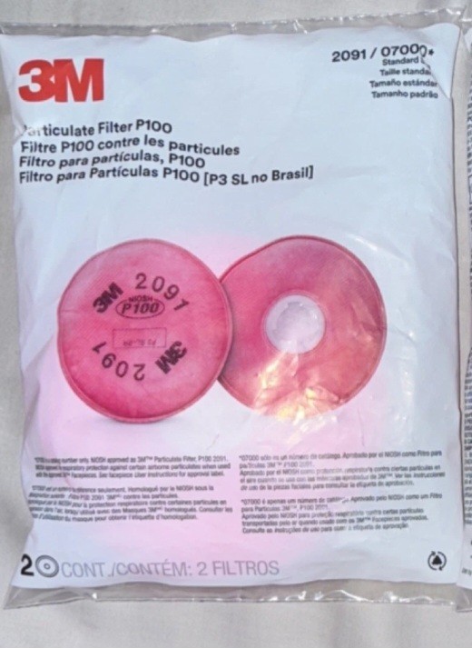 3M 2091 Pink Performance Particulate Filter - P100 Particulate Filter