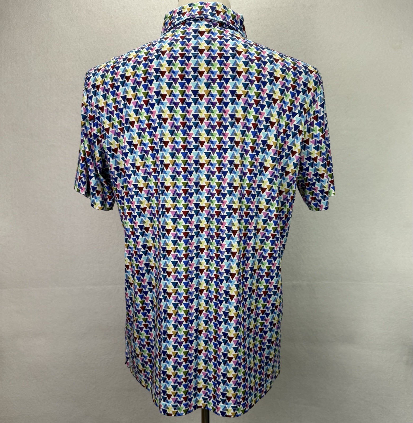 Bugatchi Multi Color Geometric Triangles All Over… - image 9