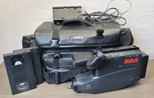 RCA DSP3 VHS Vintage Camcorder 12X Zoom With Case, Battery, Charger, Untested