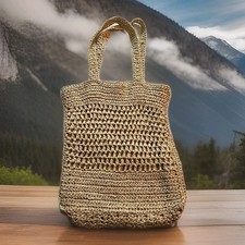 Old Navy Rope Bag Crocheted Paper Straw
