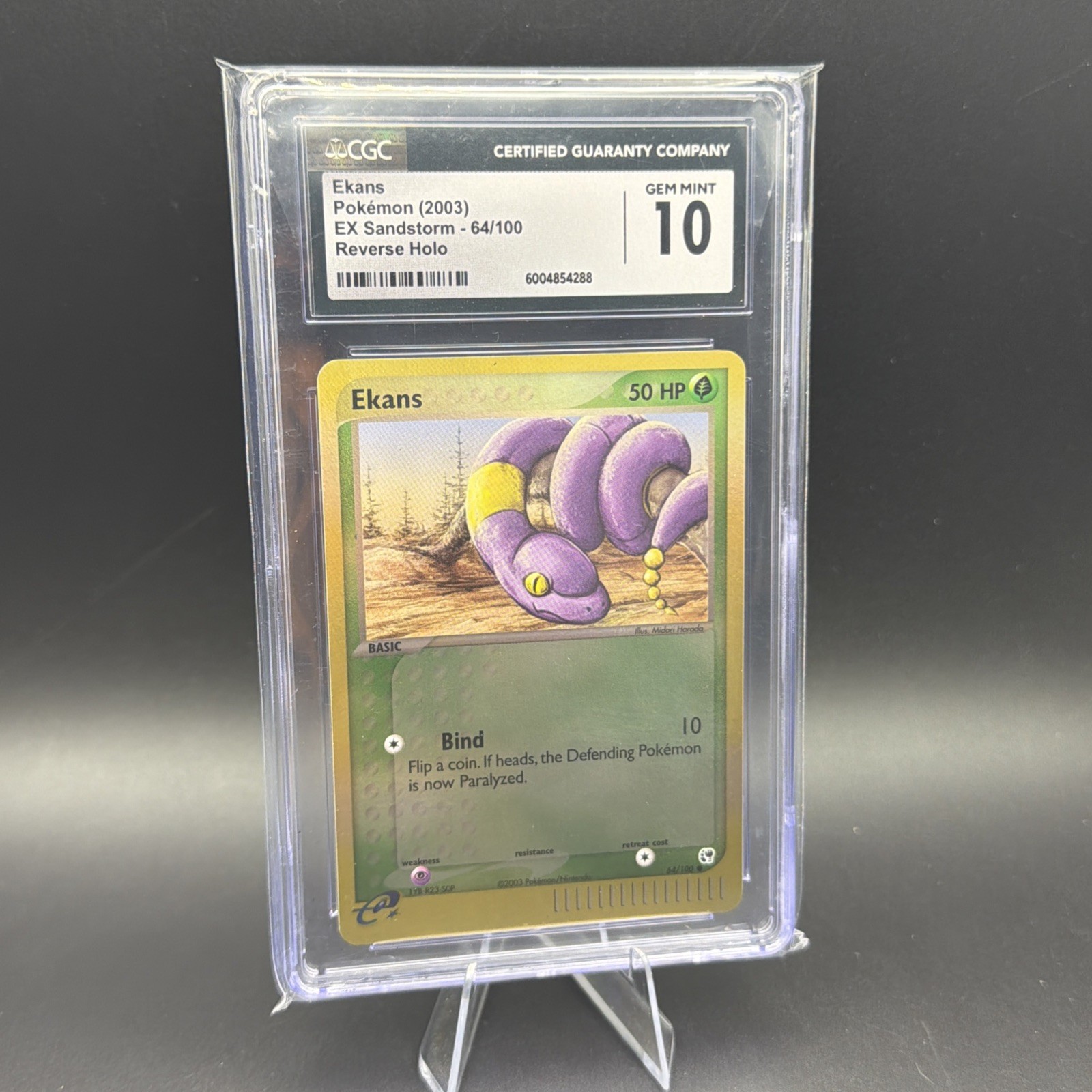 Ekans 64/100 Sandstorm Reverse Holo Pokemon TCG CGC 10 Graded Vintage