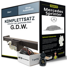 F&uuml;r MERCEDES Sprinter Kombi Anh&auml;ngerkupplung starr +eSatz 7pol 06-18 AHK