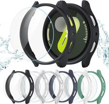 6 6 Pack for Galaxy Watch 6 44Mm Screen Protector Case  Hard PC Bumper  HD