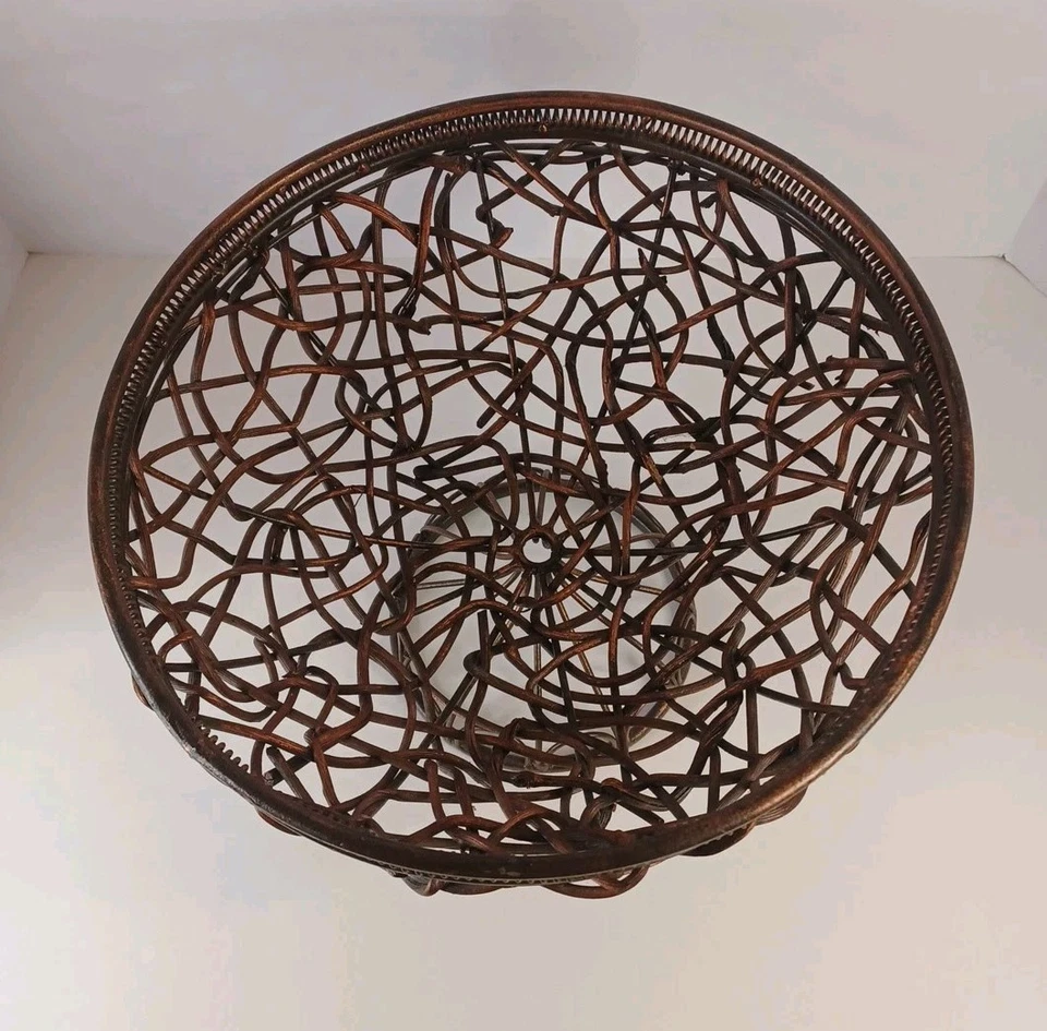 Copper Wire Pedestal Fruit /Bread Basket Decor   - Image 2 of 4