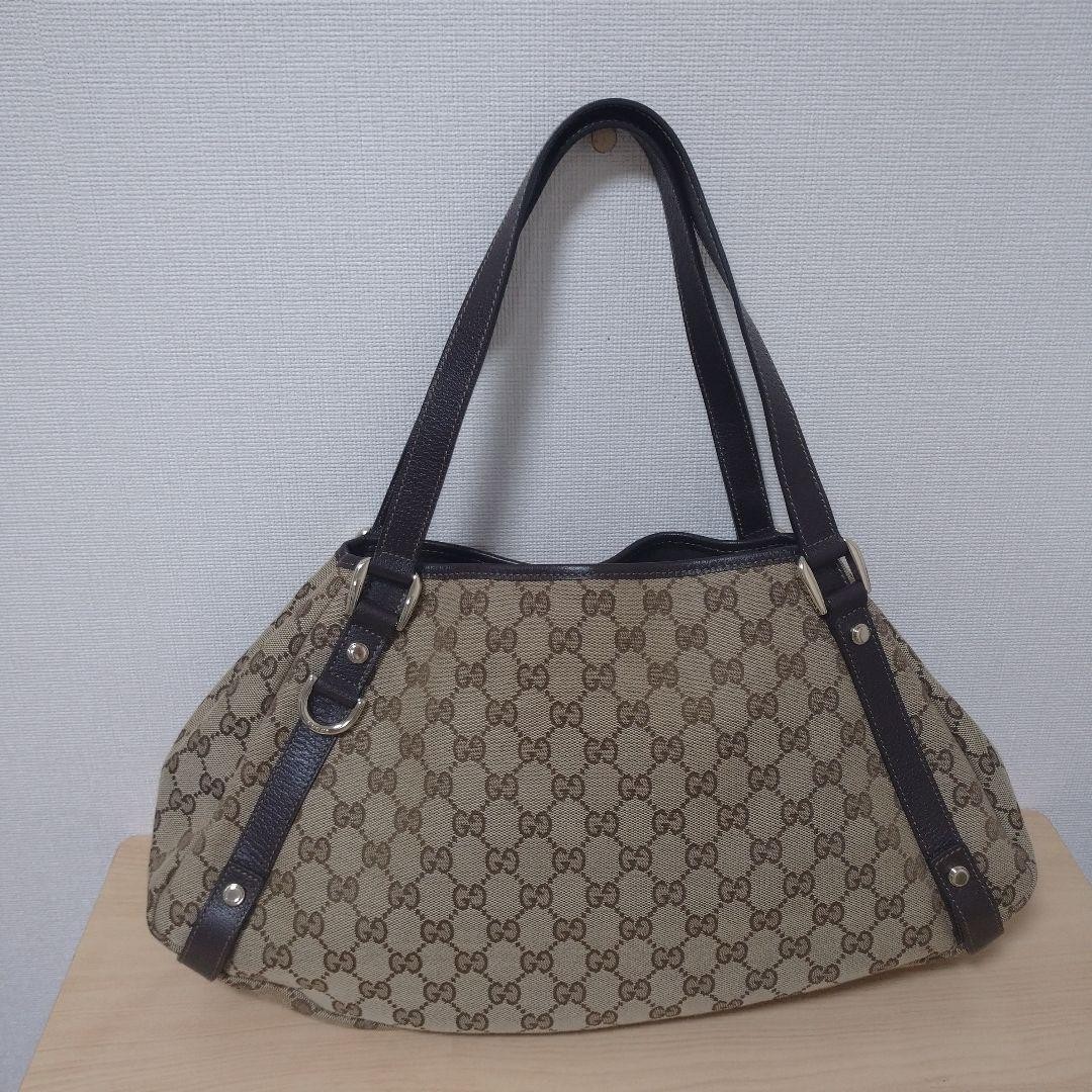 Gucci Beige Canvas Tote Bag with Storage Bag Excellent Condition thumbnail 5