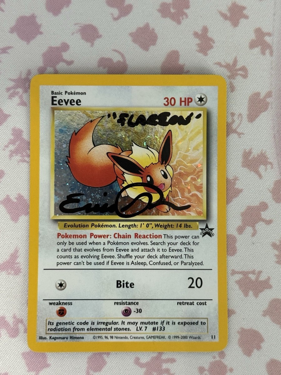 Erica Schroeder Signed Eevee Holo #11 WOTC Promo Autographed Card