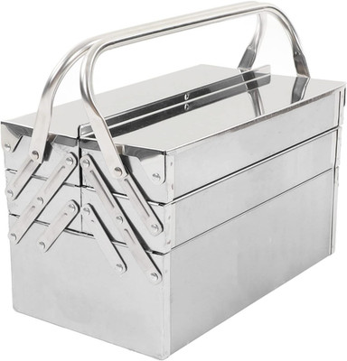 Multifunctional Foldout Tool Box Made of Stainless Steel for Practical Tool Orga